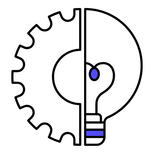 Bulb and cog icon