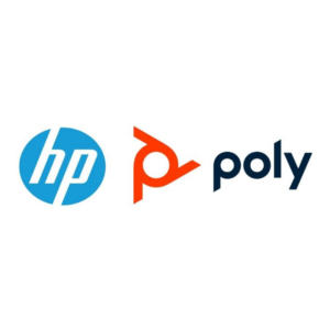 Logos of HP and Poly