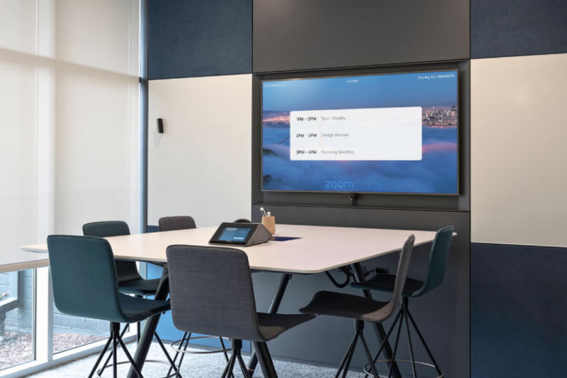 A Zoom meeting room